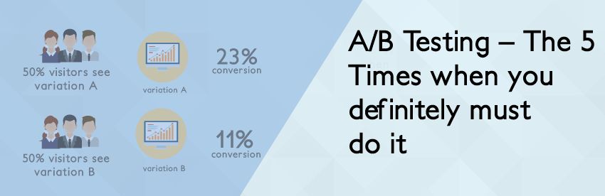 A/B Testing &#8211; The 5 Times when you definitely must do it