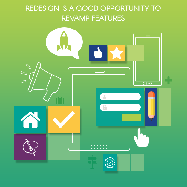 Redesigning app is a good opportunity to revamp features