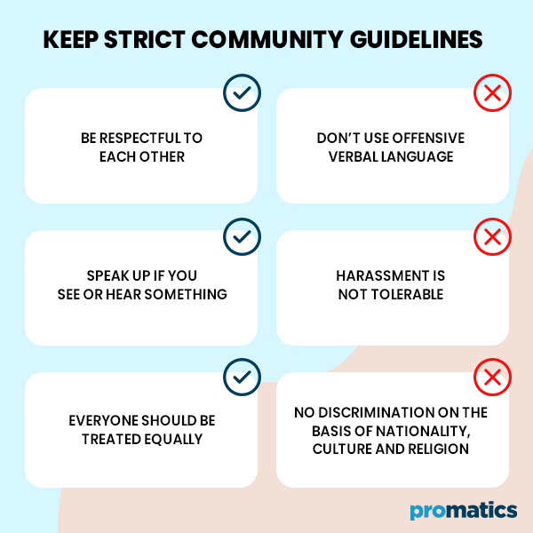 Keep Strict Community Guidelines